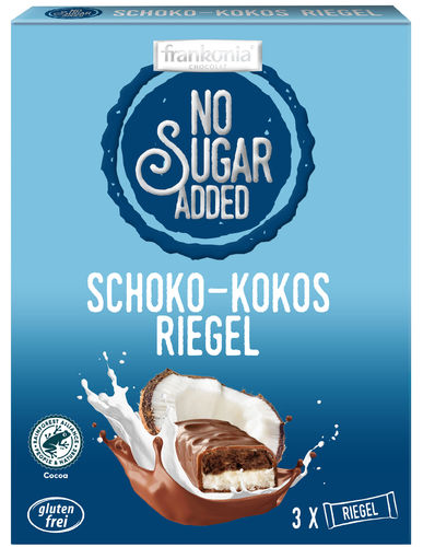 Frankonia Schokolade No Sugar Added Schoko Kokos Riegel - Minus Z (100 g)