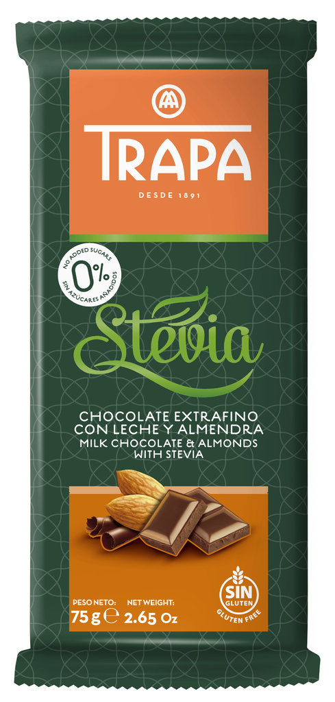 Trapa Stevia Schokolade Mandel (75 g)